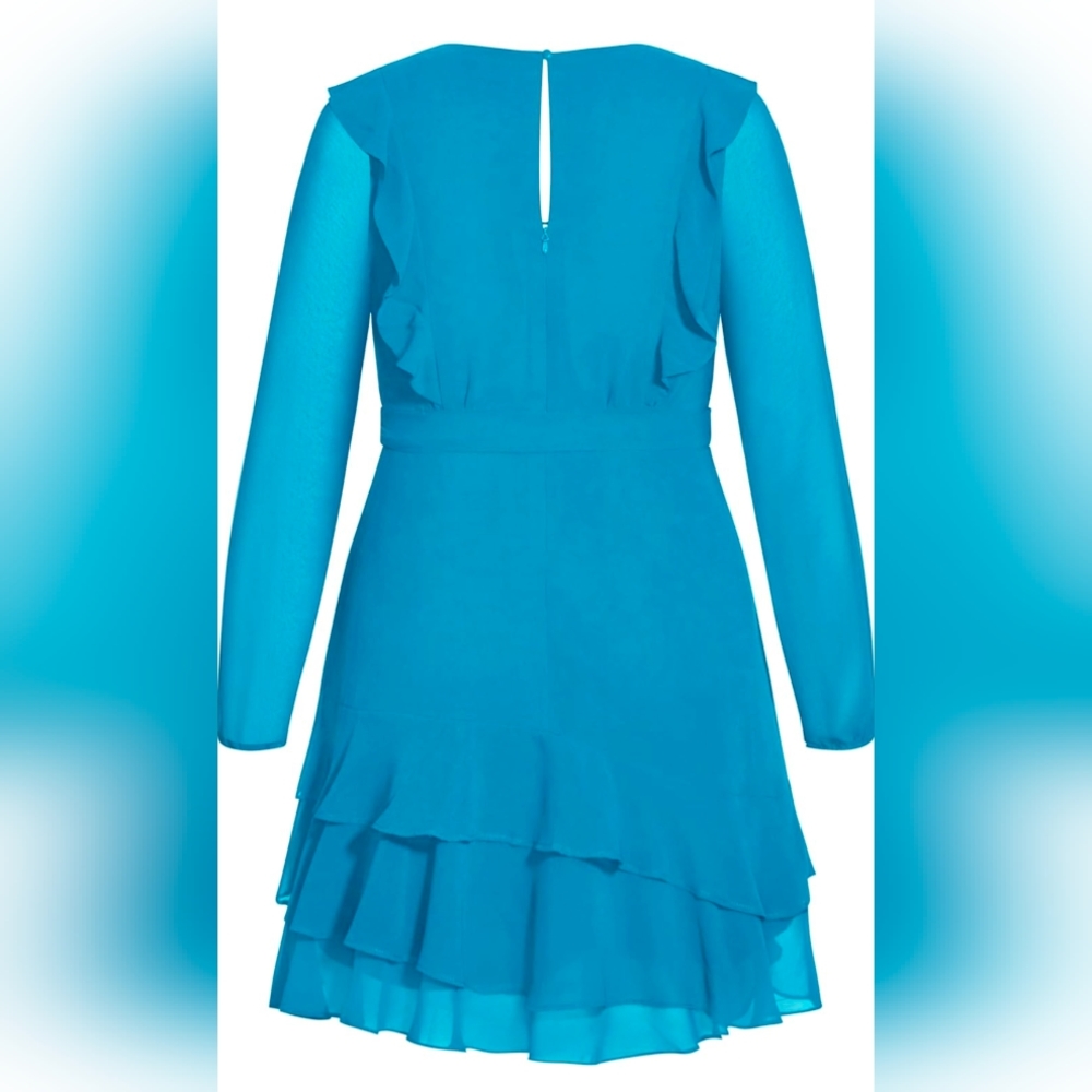 City Chic "Pretty Ruffle Dress" Sz 12 - Picture 2 of 2